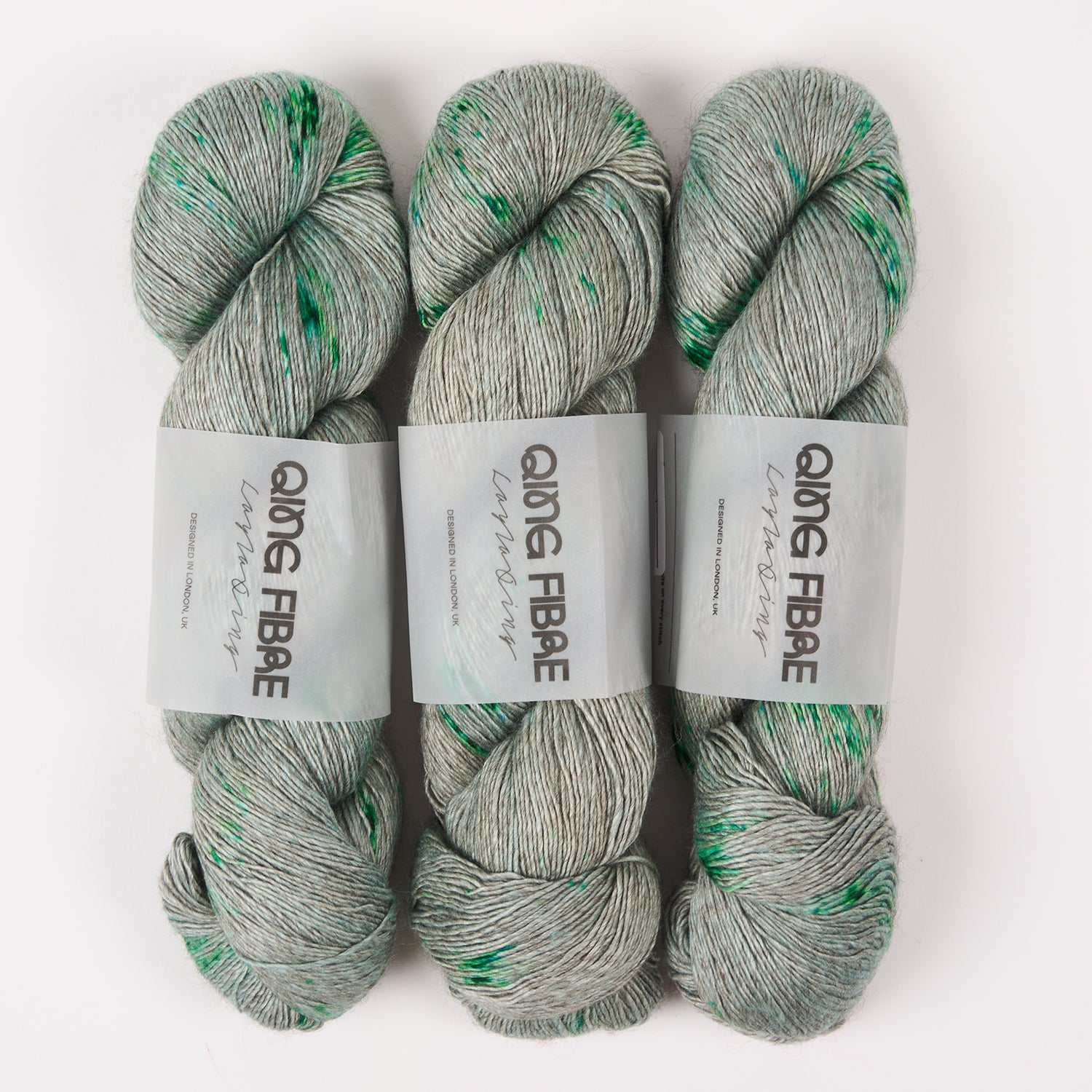 Qing Fibre QING YAK SINGLES - NASSAU Merino wool Yak Silk Fingering turquoise Yarn