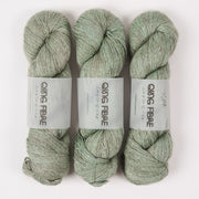 Qing Fibre QING YAK SINGLES - STUN Merino wool Yak Silk Fingering green Yarn