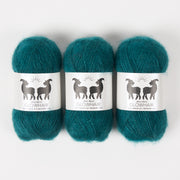 West Wool GLOWHAIR - NORWAY Mohair Silk Lace turquoise blue Yarn