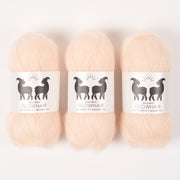 West Wool GLOWHAIR - WHITE PEACH Mohair Silk Lace pink peach Yarn