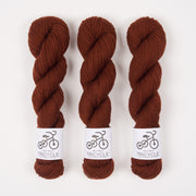 West Wool TRICYCLE - CHESTNUT Merino wool Fingering brown Yarn