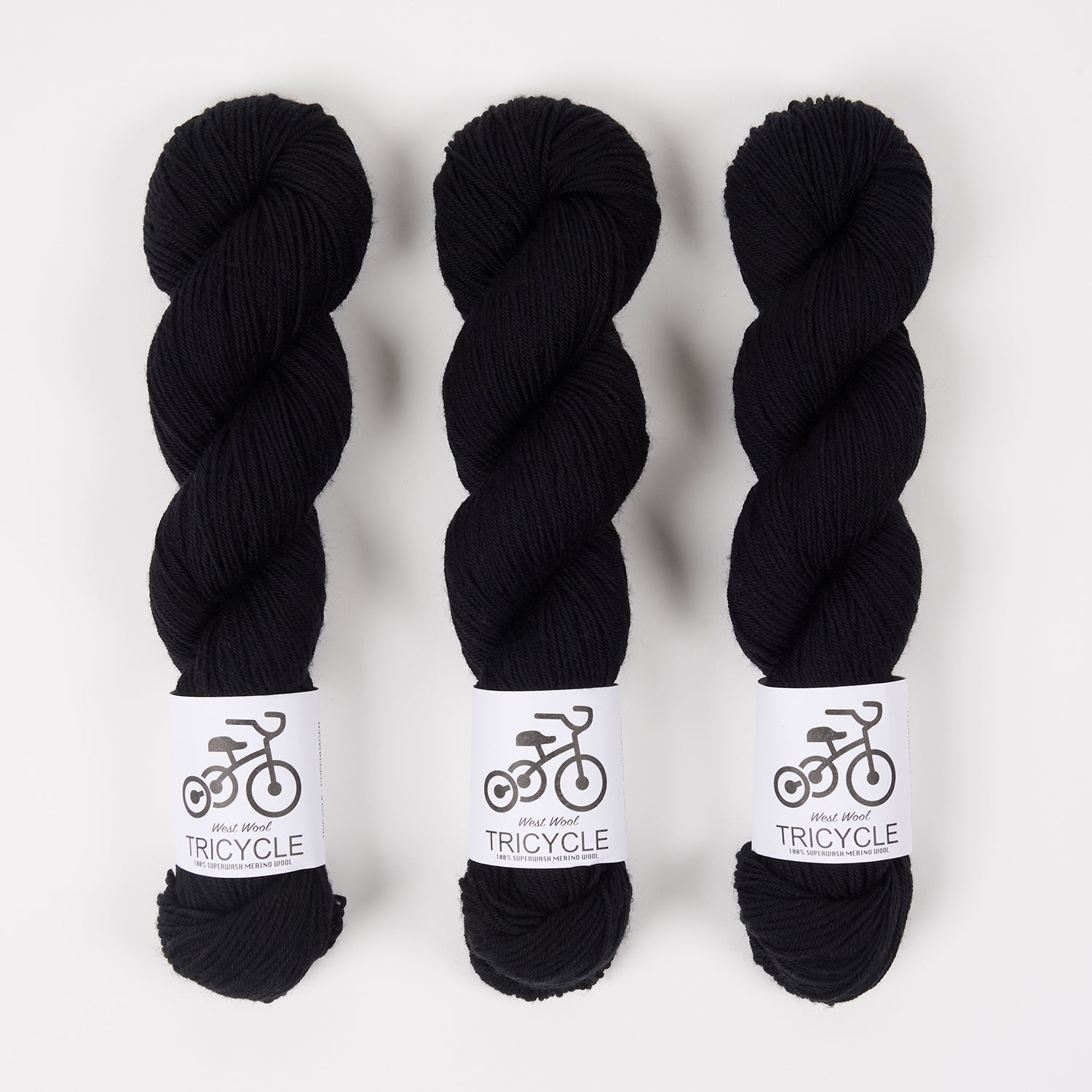 West Wool TRICYCLE - COPENHAGEN Merino wool Fingering black Yarn