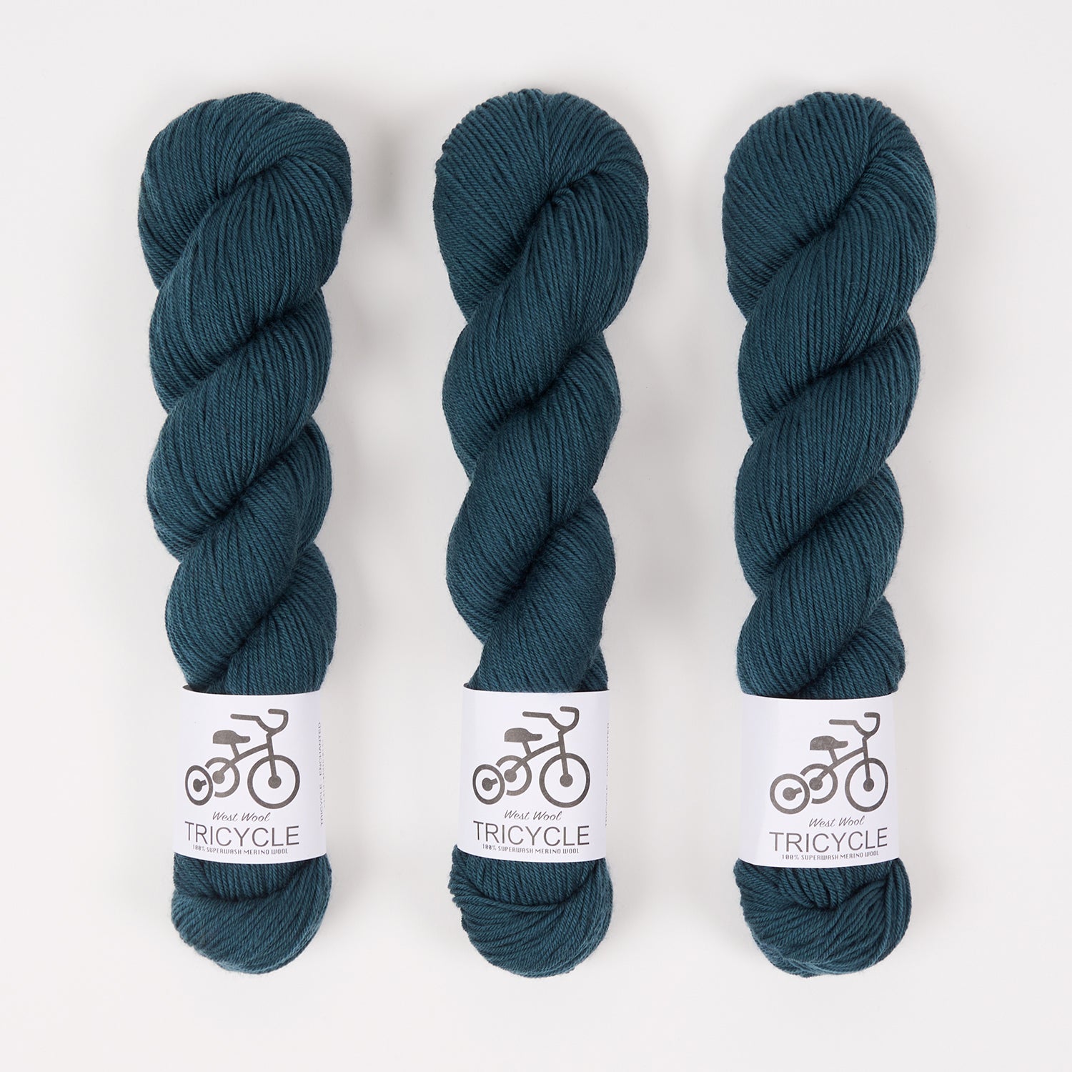 West Wool TRICYCLE - ENCHANTED Merino wool Fingering blue Yarn