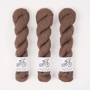 West Wool TRICYCLE - MOCHA Merino wool Fingering brown Yarn