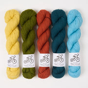 West Wool AQUA OLIVES Merino wool Fingering Quick Kits