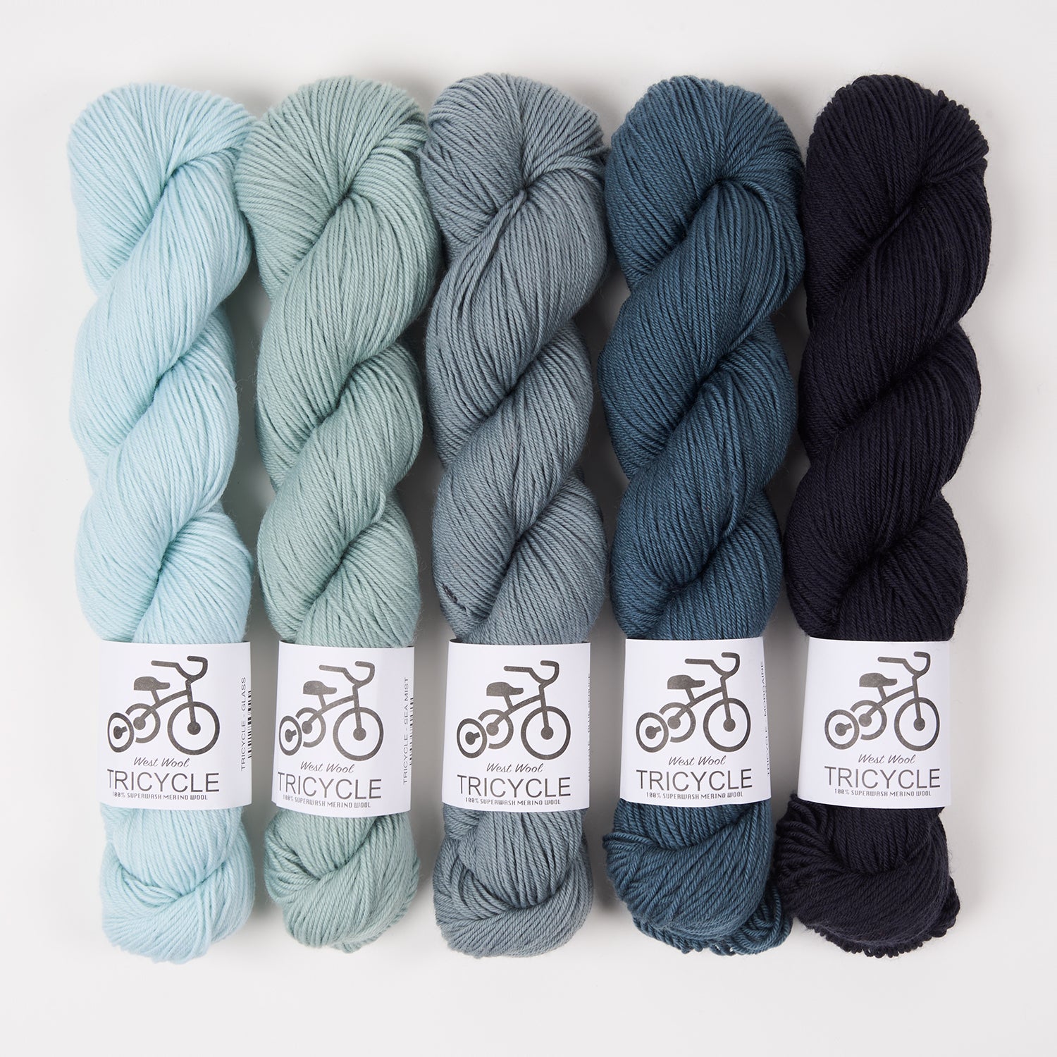 West Wool CLEAR WATER Merino wool Fingering Quick Kits