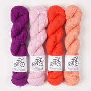 West Wool MYSTERY MUSIKAL - DANCING STARFISH Merino wool purple pink coral orange MKAL Kit