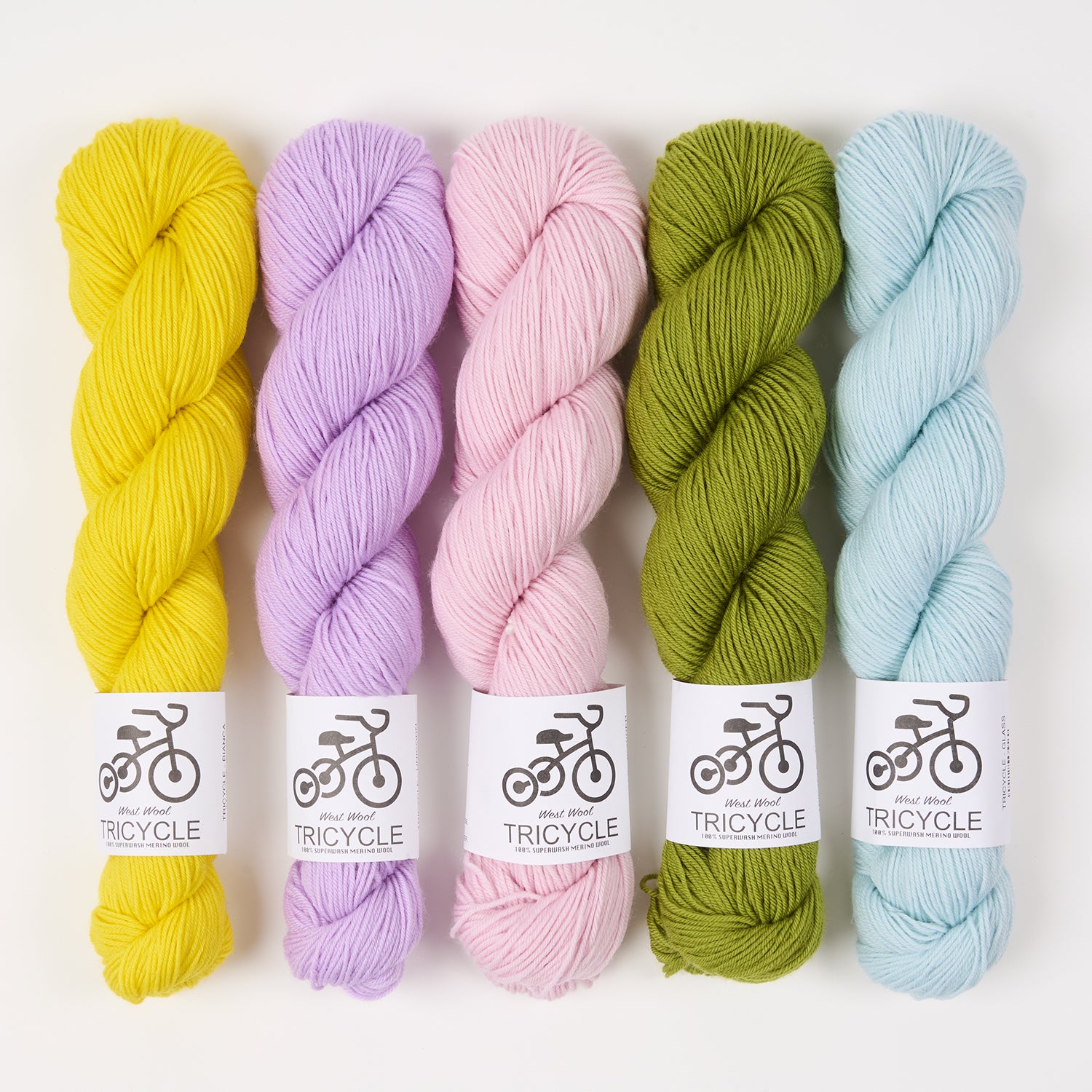 West Wool GLASS AVOCADOS Merino wool Fingering Quick Kits