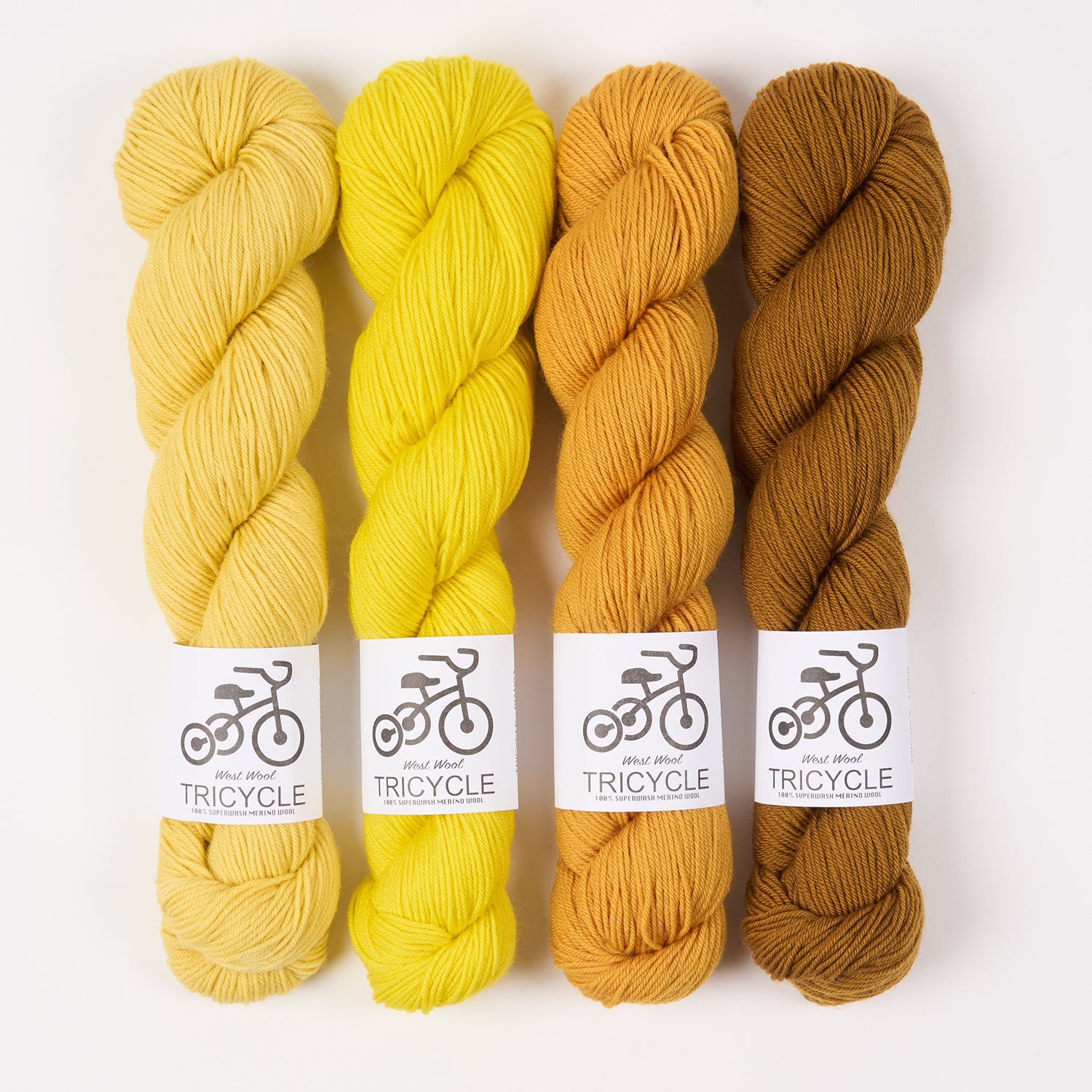 West Wool GLOWING BUTTERCUPS Merino wool Fingering Quick Kits