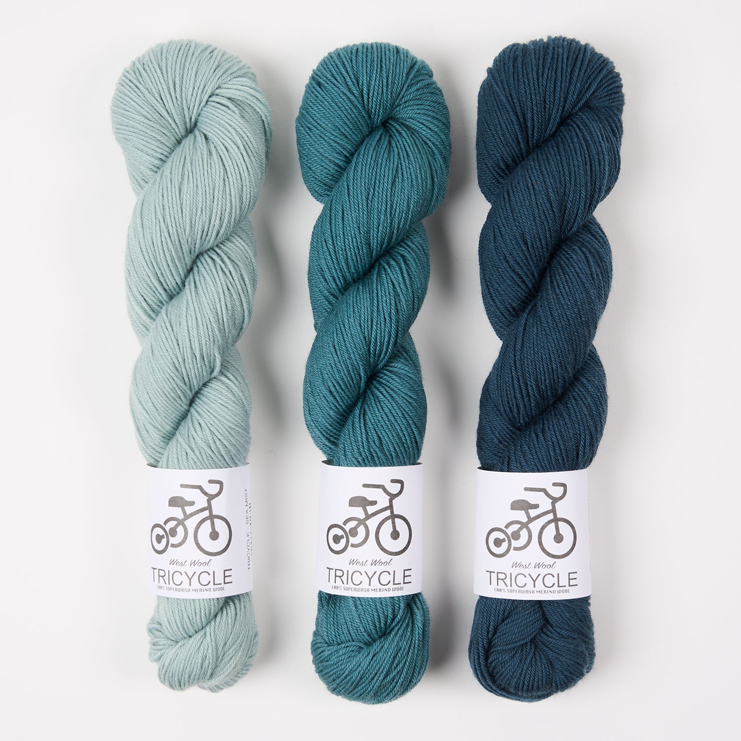 West Wool GONE TO SEA Merino wool Fingering Quick Kits