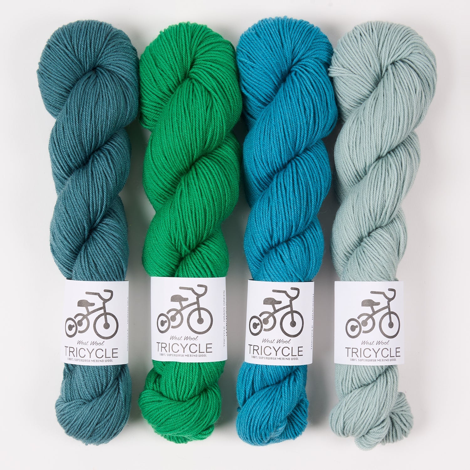 West Wool MYSTERY MUSIKAL - GREEN SEA Merino wool blue green turquoise MKAL Kit