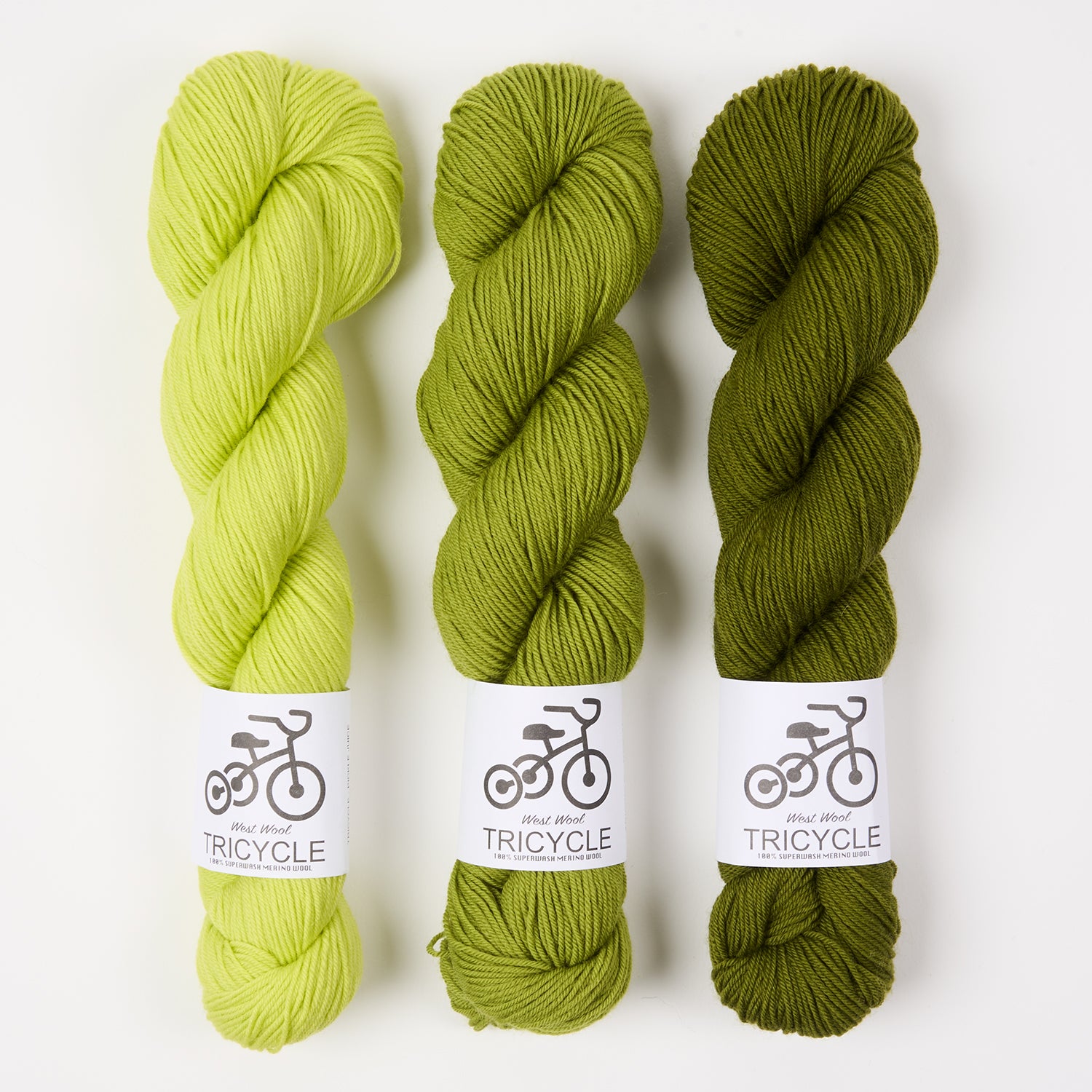 West Wool GREEN SMOOTHIE Merino wool Fingering Quick Kits