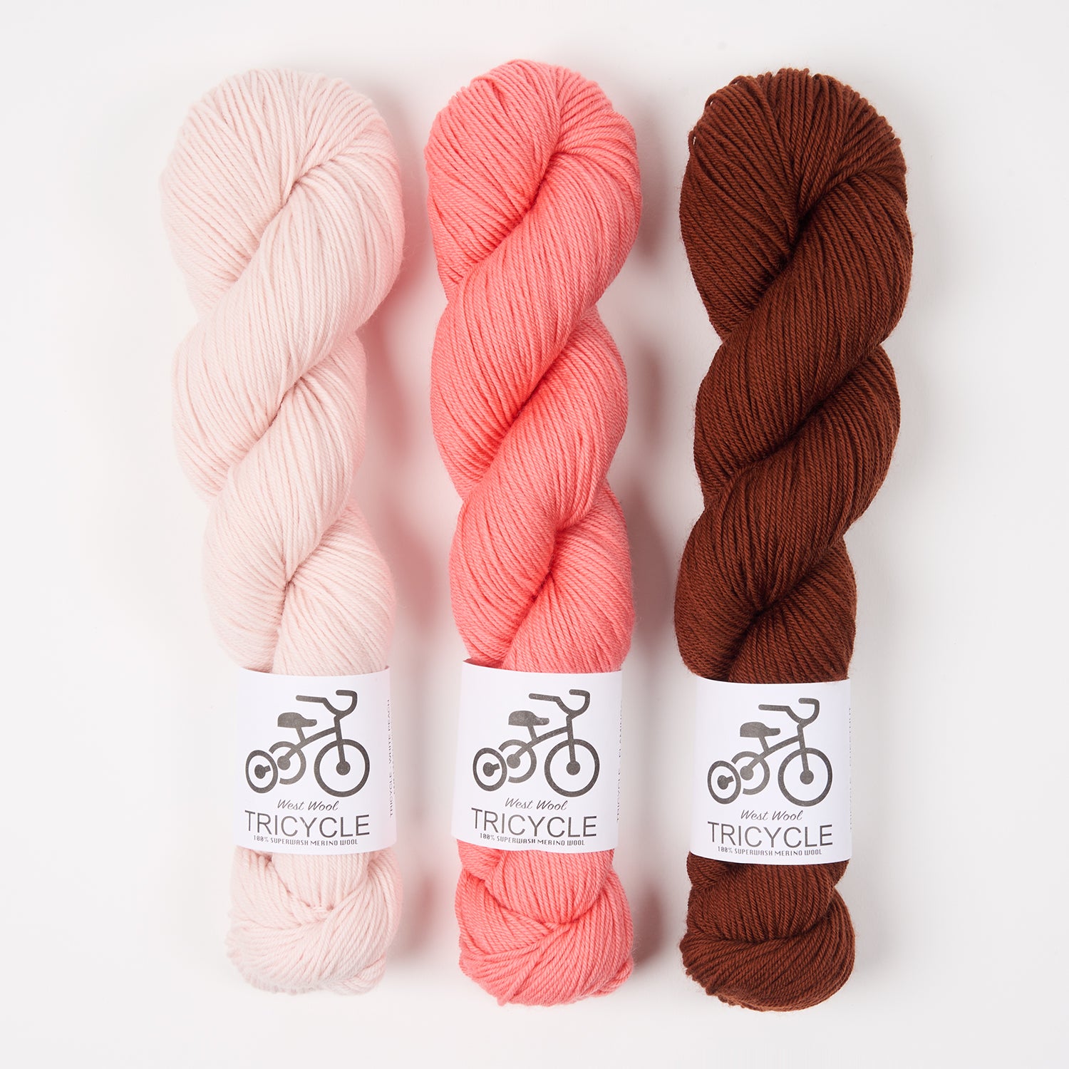 West Wool ICE CREAM TRIO Merino wool Fingering Quick Kits