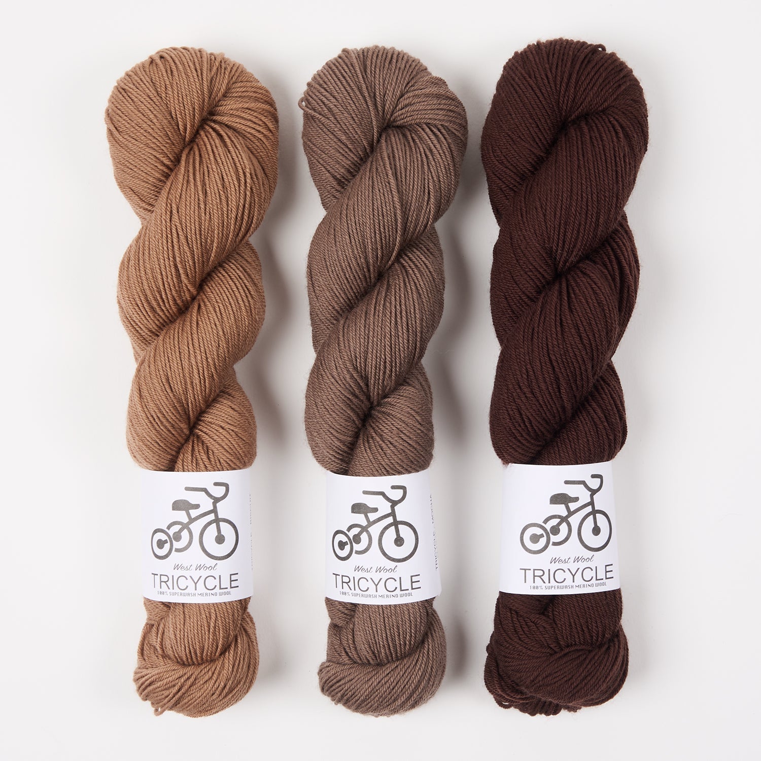 West Wool WESTKNITS KITS - IT'S SNACKTIME Merino wool Fingering brown Westknits Kits
