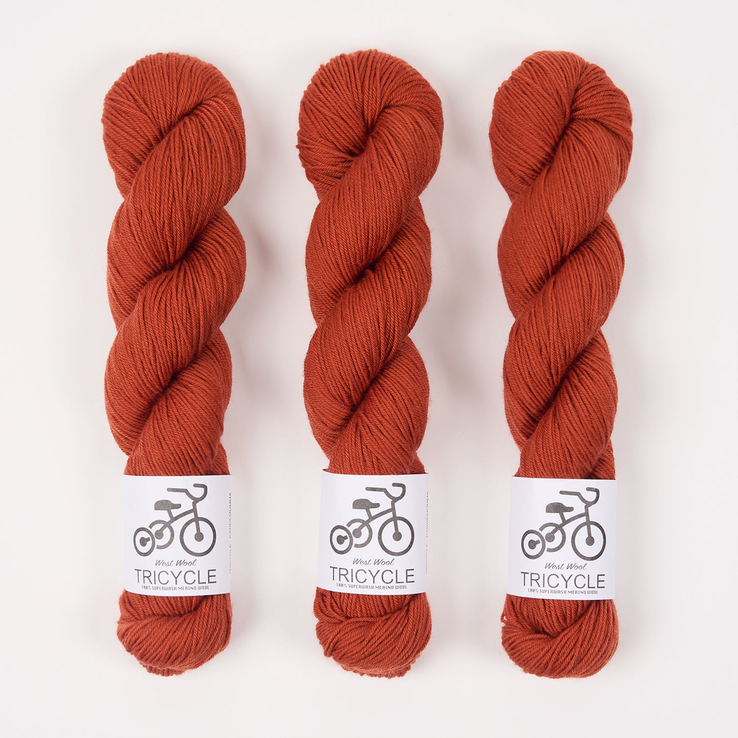 West Wool TRICYCLE - KARDEMUMMA Merino wool Fingering orange Yarn