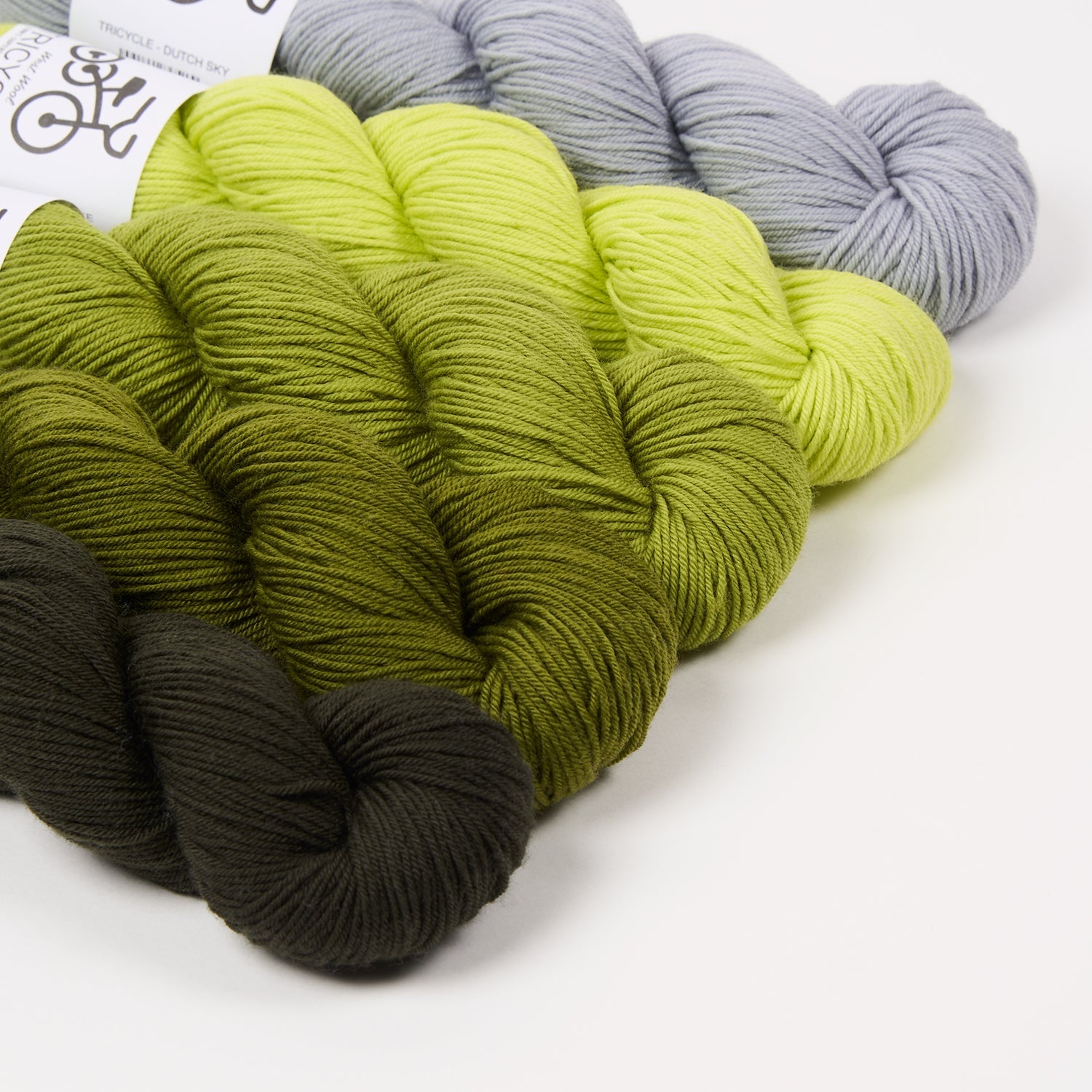 West Wool WESTKNITS KIT - LUSH ALLOTMENT Merino wool Fingering gray-1 green Westknits Kits