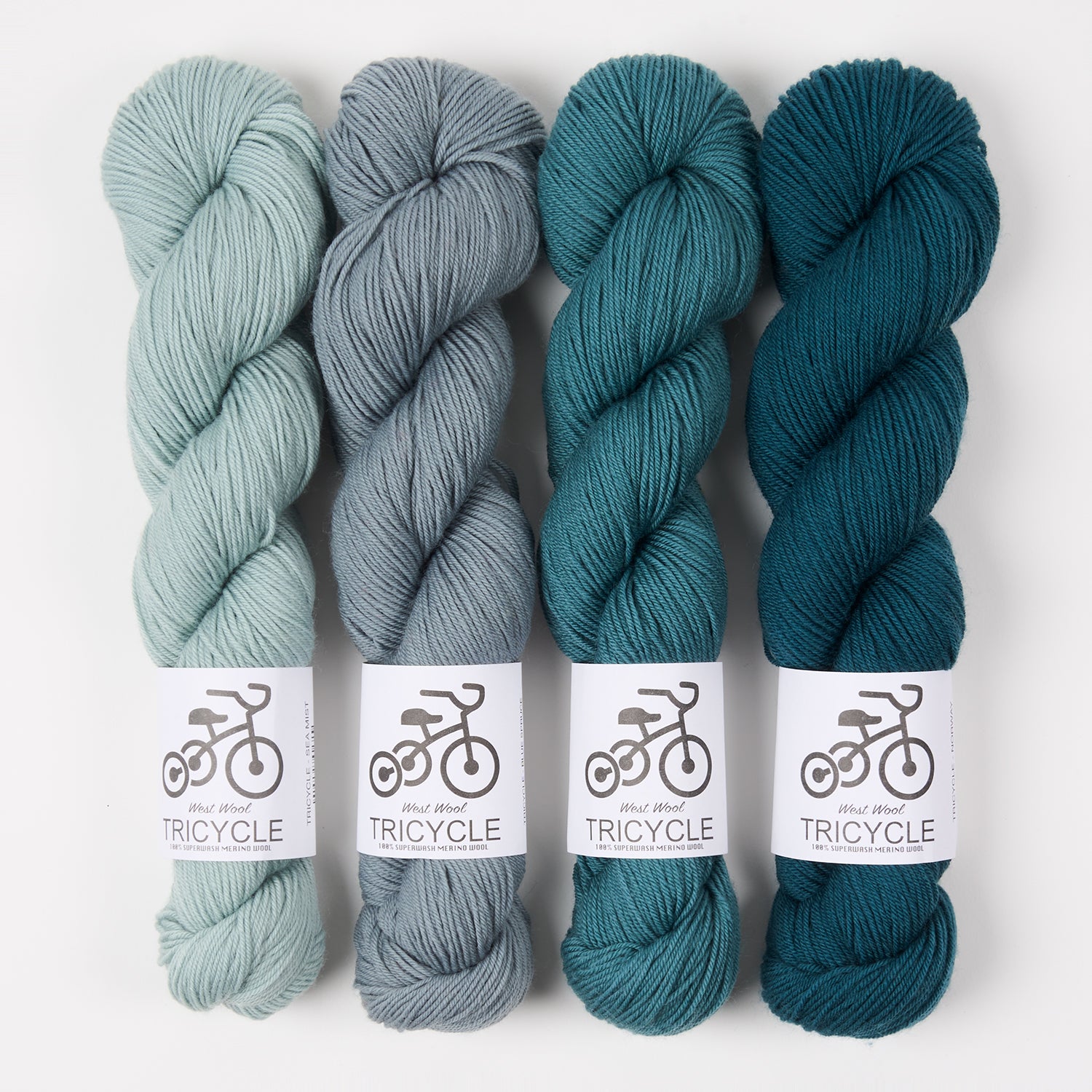 West Wool MISTY NORWAY Merino wool Fingering Quick Kits