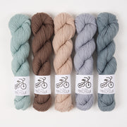 West Wool MOCHA SPRUCE Merino wool Fingering Quick Kits