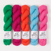 West Wool MULTICOLOUR GRASS Merino wool Fingering Quick Kits