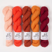 West Wool NICE AND ORANGE Merino wool Fingering Quick Kits