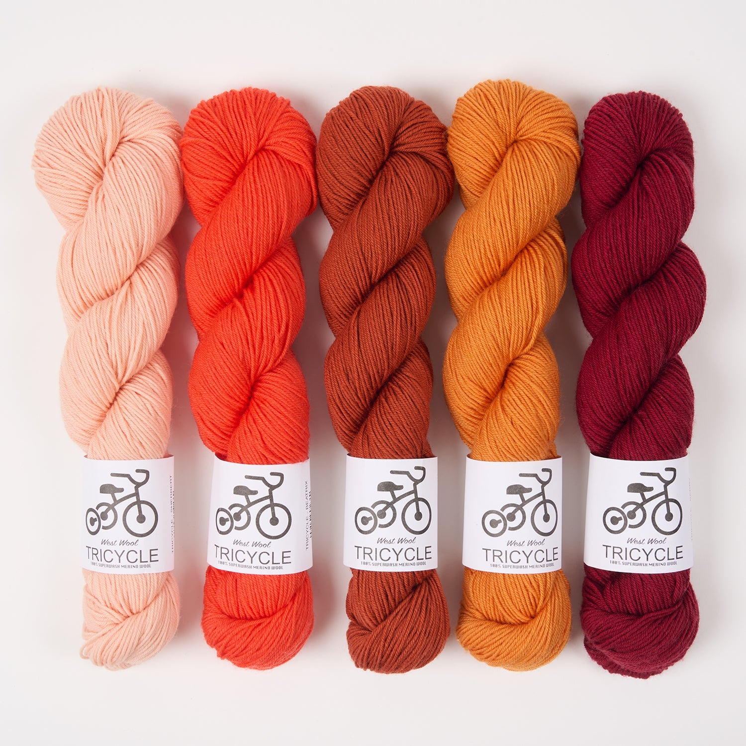 West Wool WESTKNITS KIT - NICE AND ORANGE Merino wool Fingering Westknits Kits