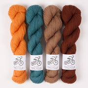 West Wool MYSTERY MUSIKAL - NORTH TANGERINE Merino wool blue brown orange Westknits Kits