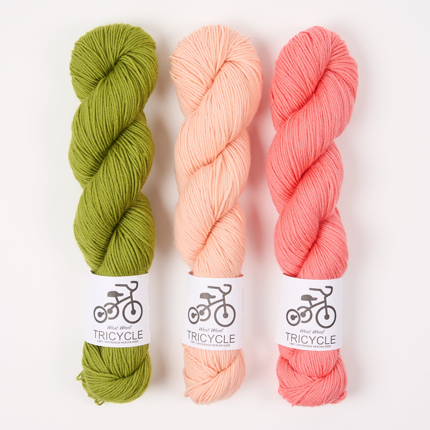 West Wool PASTEL MELON Merino wool Fingering Quick Kits