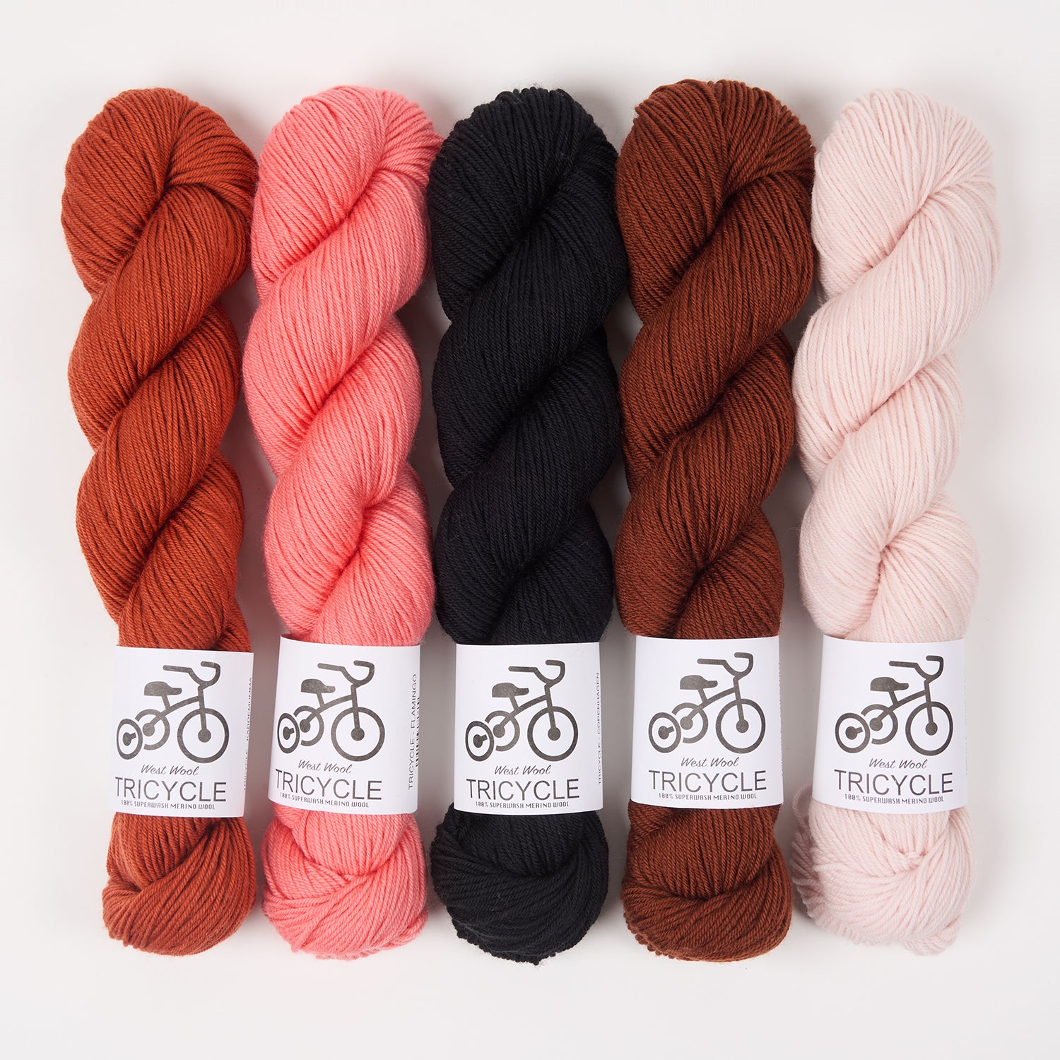 West Wool PEACHES IN COPENHAGEN Merino wool Fingering Quick Kits