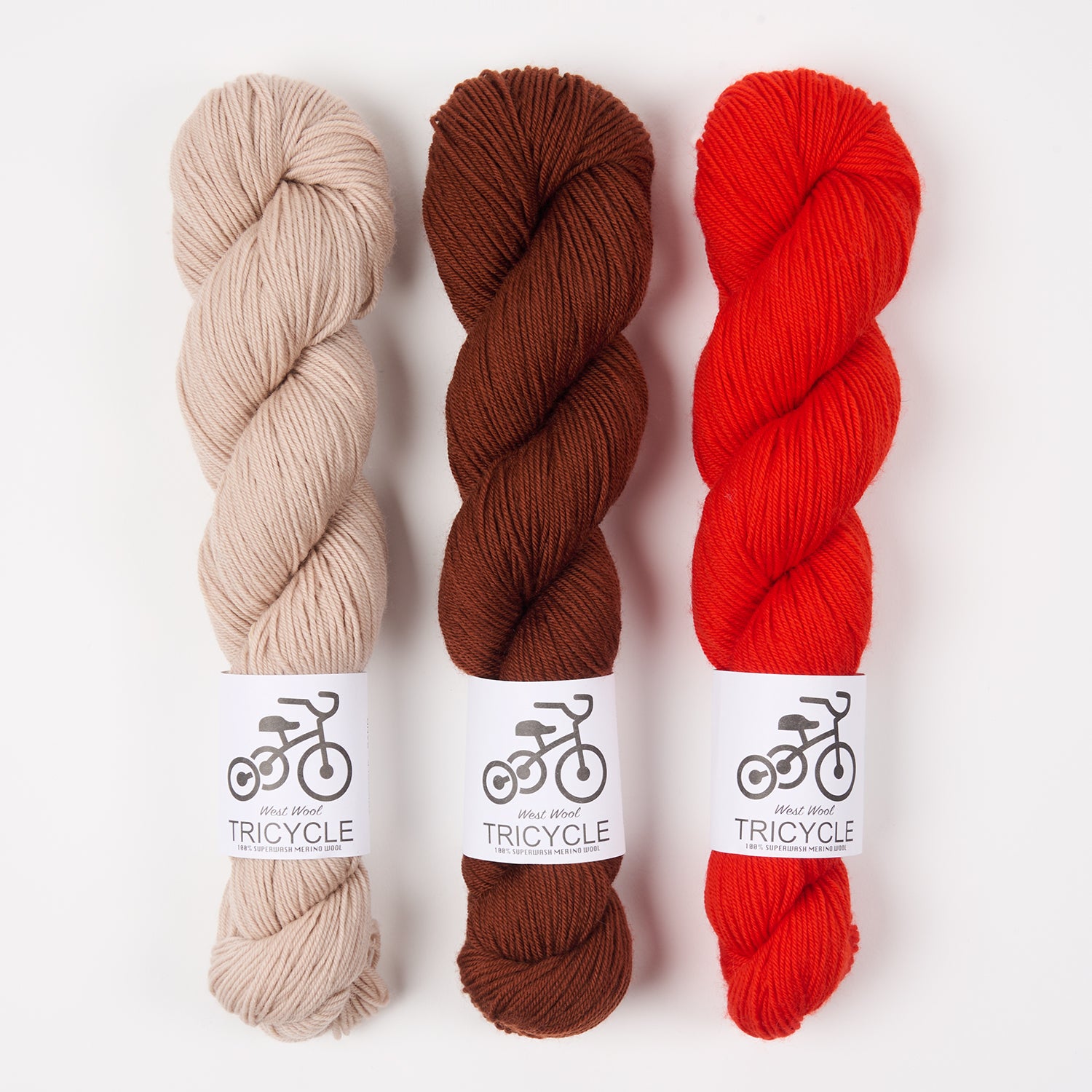 West Wool RED HOT SAUCE Merino wool Fingering Quick Kits