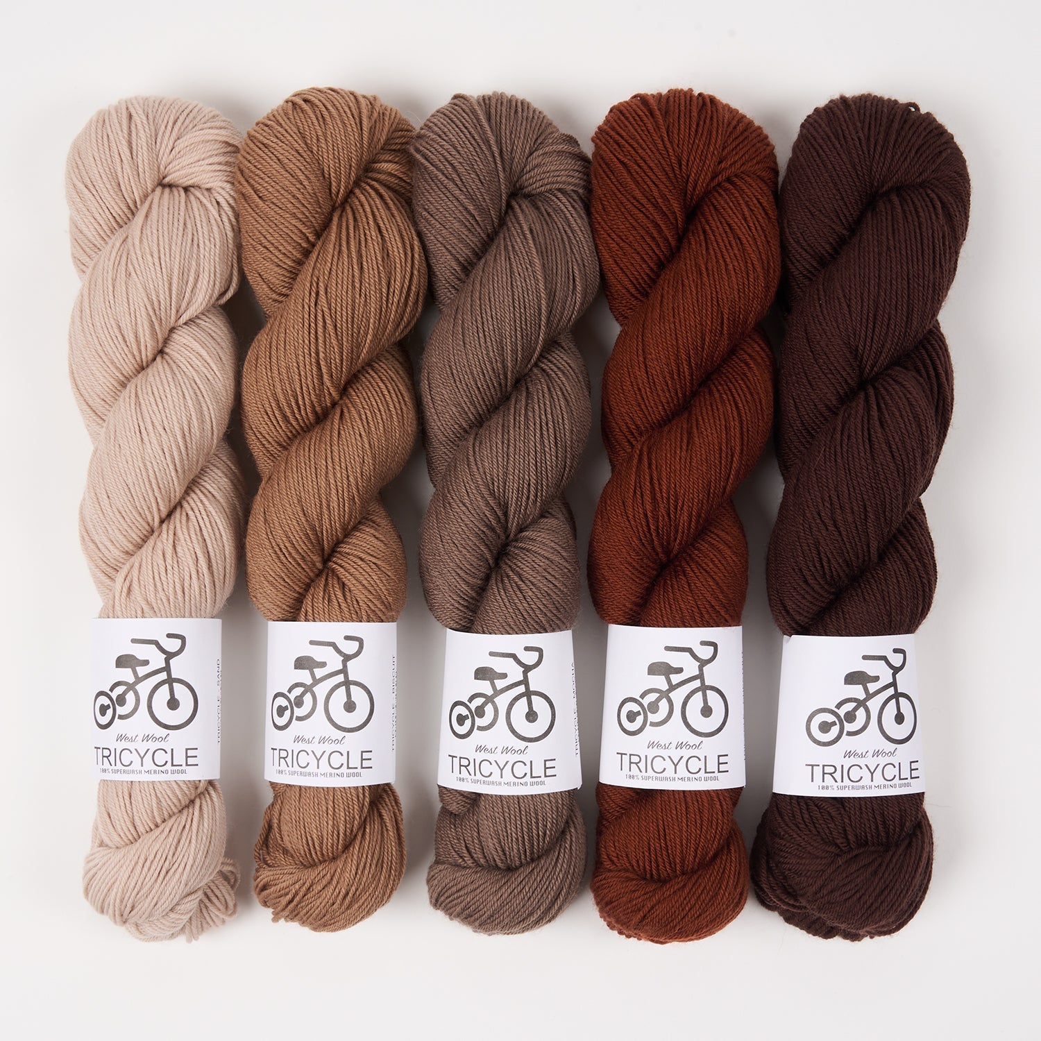 West Wool WESTKNITS KIT - ROASTED BEANS Merino wool Fingering beige brown Westknits Kits