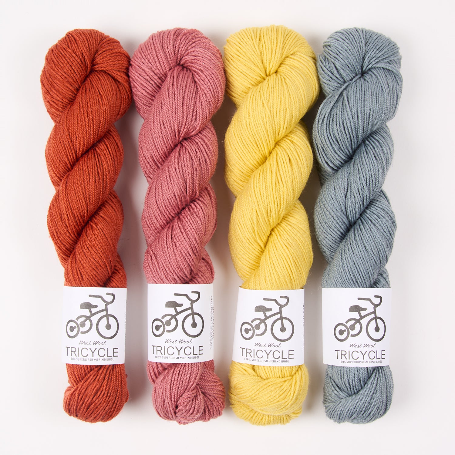 West Wool ROSE SPRUCE Merino wool Fingering Quick Kits
