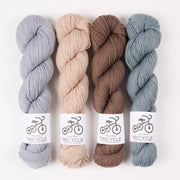 West Wool MYSTERY MUSIKAL - SKY AND SAND Merino wool blue brown beige MKAL Kit