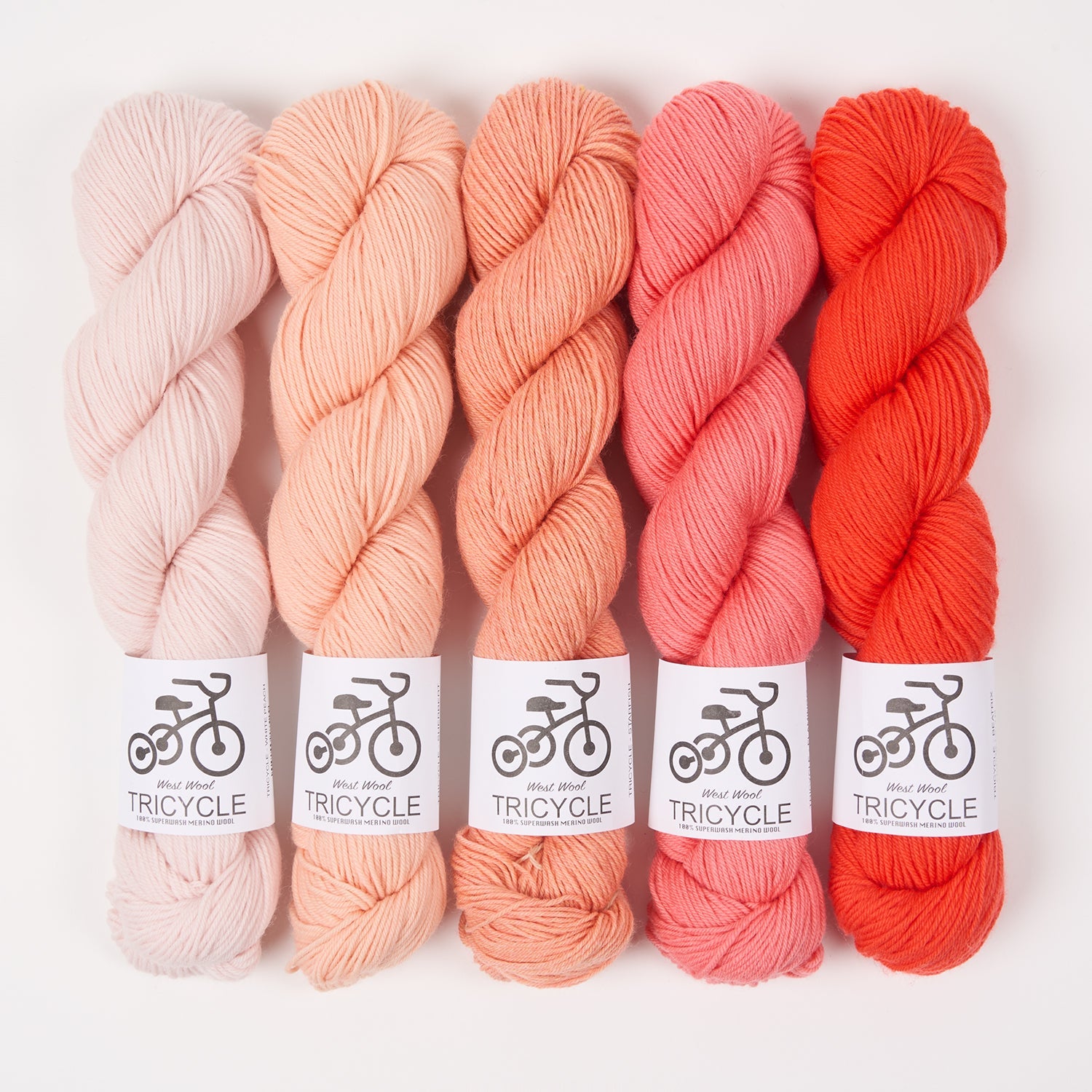 West Wool WESTKNITS KIT - STARFISH PARTY Merino wool Fingering pink coral red peach Westknits Kits
