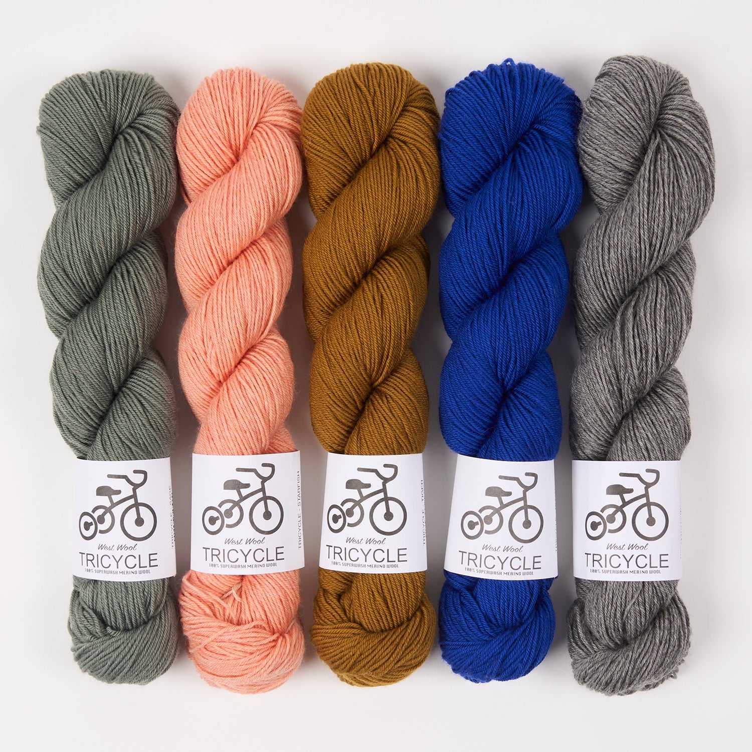 West Wool DELECTABLE COLLECTIBLE SHAWL - TIGER SAGE Merino wool Fingering grey blue brown coral green Westknits Kits