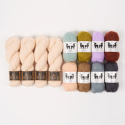 West Wool DUSTY RAINBOW Mohair Silk Merino wool Mixed Weight Quick Kits