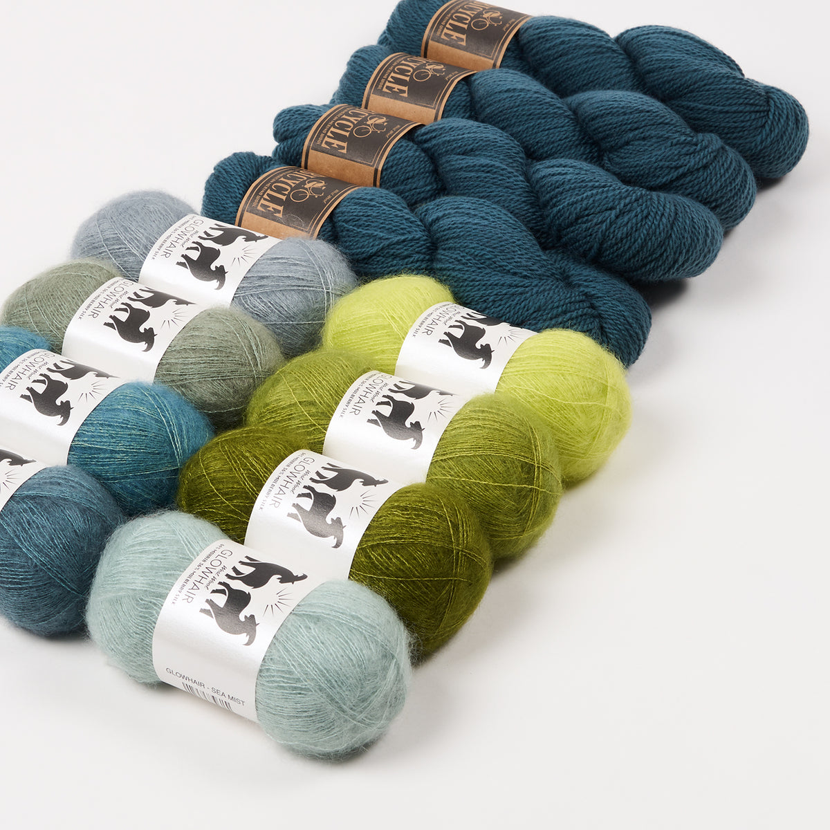 WESTKNITS KIT - GREEN RAINBOW