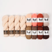 West Wool WARM RAINBOW Mohair Silk Merino wool Mixed Weight Quick Kits