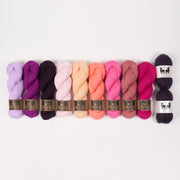 West Wool ALL THE FUCHSIAS Mohair Silk Merino wool Mixed Weight Quick Kits