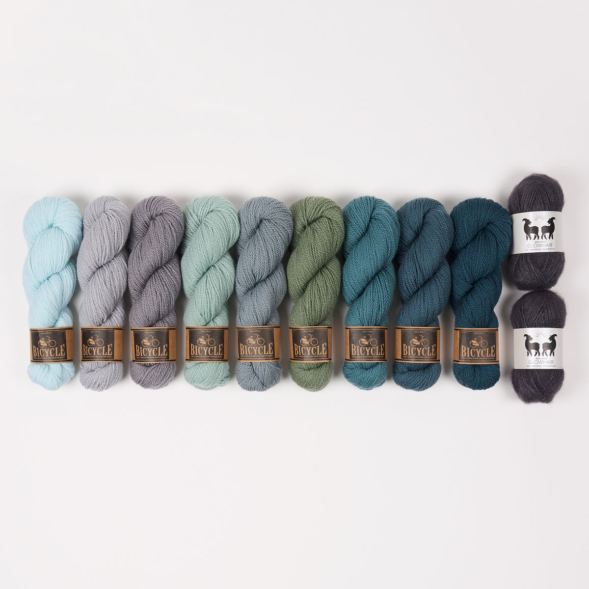 West Wool CLOUDY AFTERNOON Mohair Silk Merino wool Mixed Weight Quick Kits