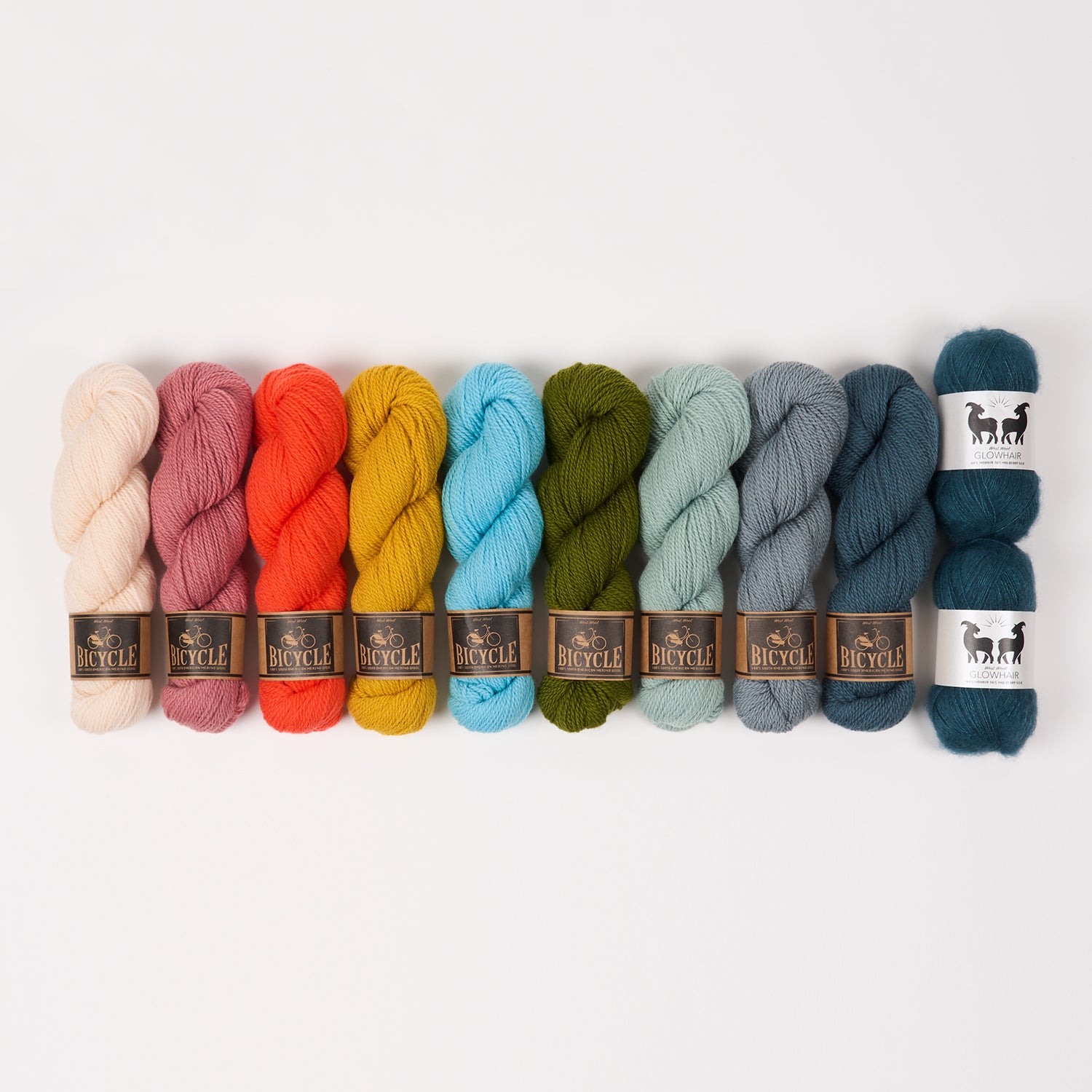 West Wool MISTY GLOW Mohair Silk Merino wool Mixed Weight Quick Kits