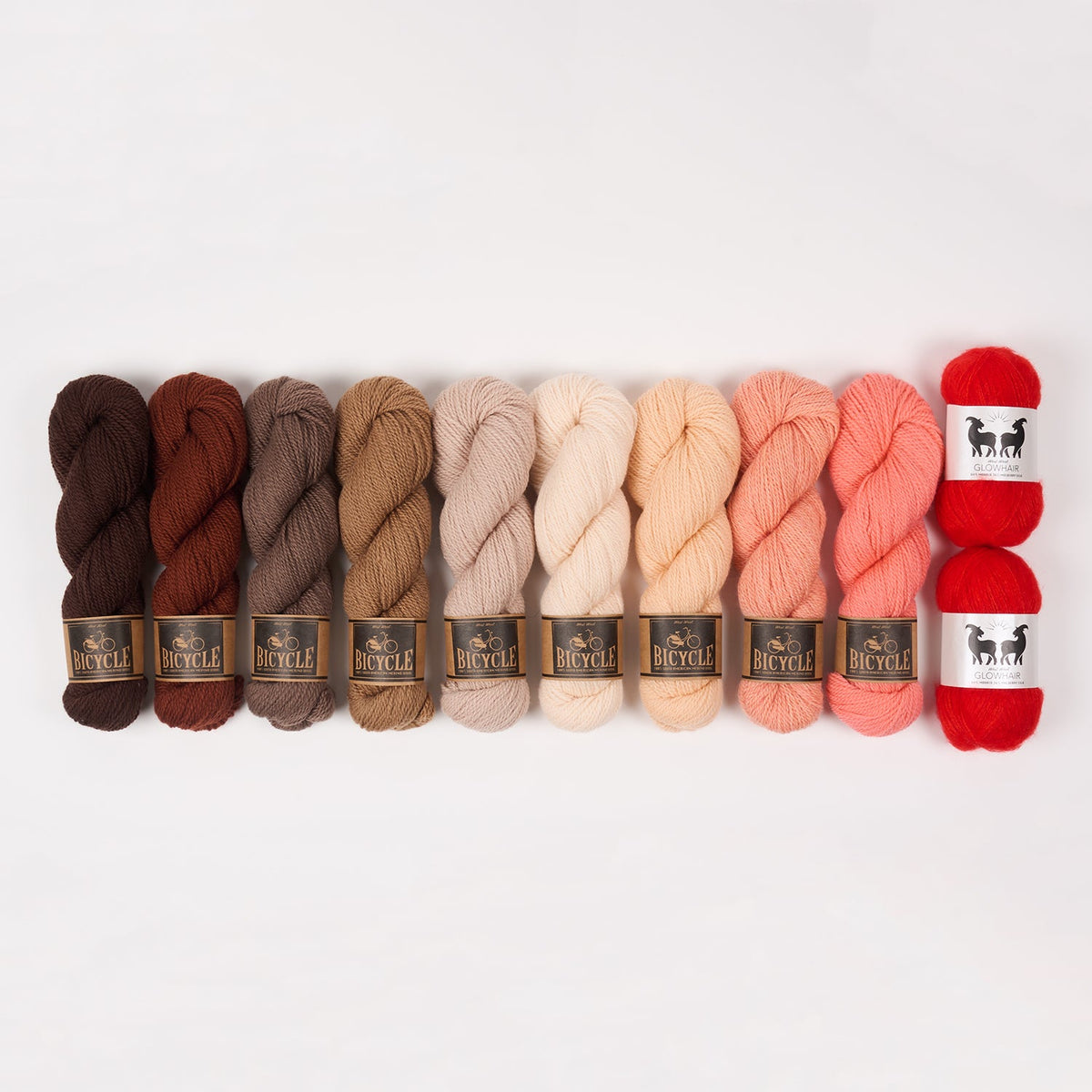 West Wool WESTKNITS KIT - MUD AND CORAL Mohair Silk Merino wool Lace Fingering Westknits Kits