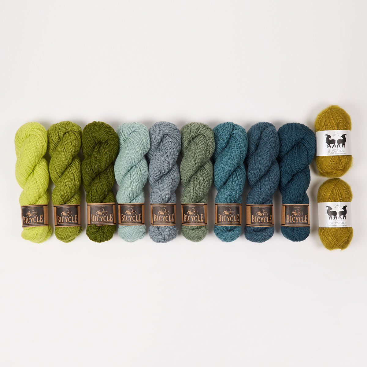 West Wool SPRUCE JUICE Mohair Silk Merino wool Mixed Weight Quick Kits