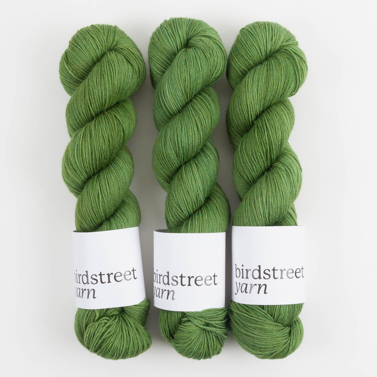 Birdstreet Yarn BIRDSTREET BFL - FROG BFL Wool Blue Faced Leicester Nylon Fingering green Yarn