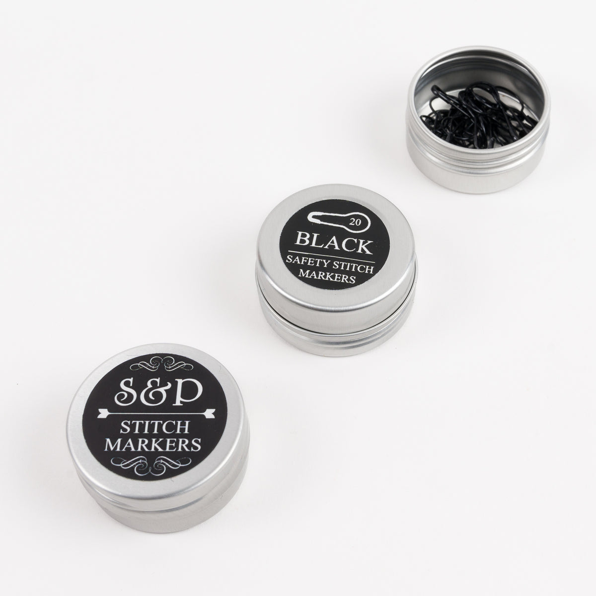 SAFETY STITCH MARKERS BLACK 20 PCS