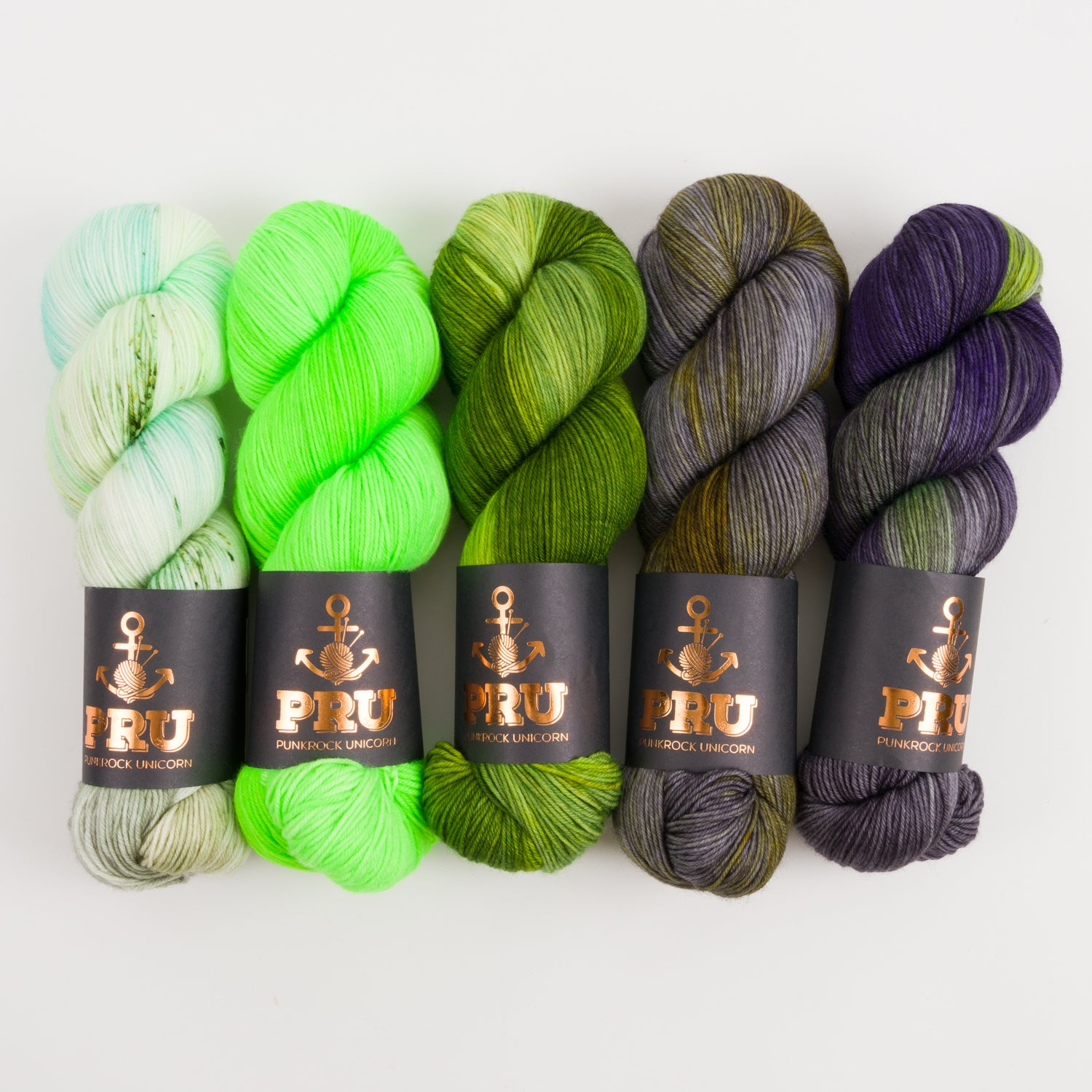 Punk Rock Unicorn POISONOUS MOSS Merino wool Nylon Fingering Quick Kits