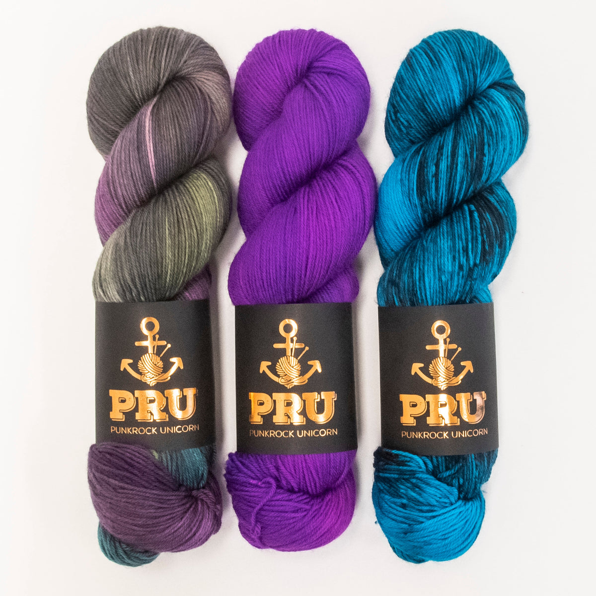 Punk Rock Unicorn CLEMATIS ICE Merino wool Nylon Fingering Quick Kits