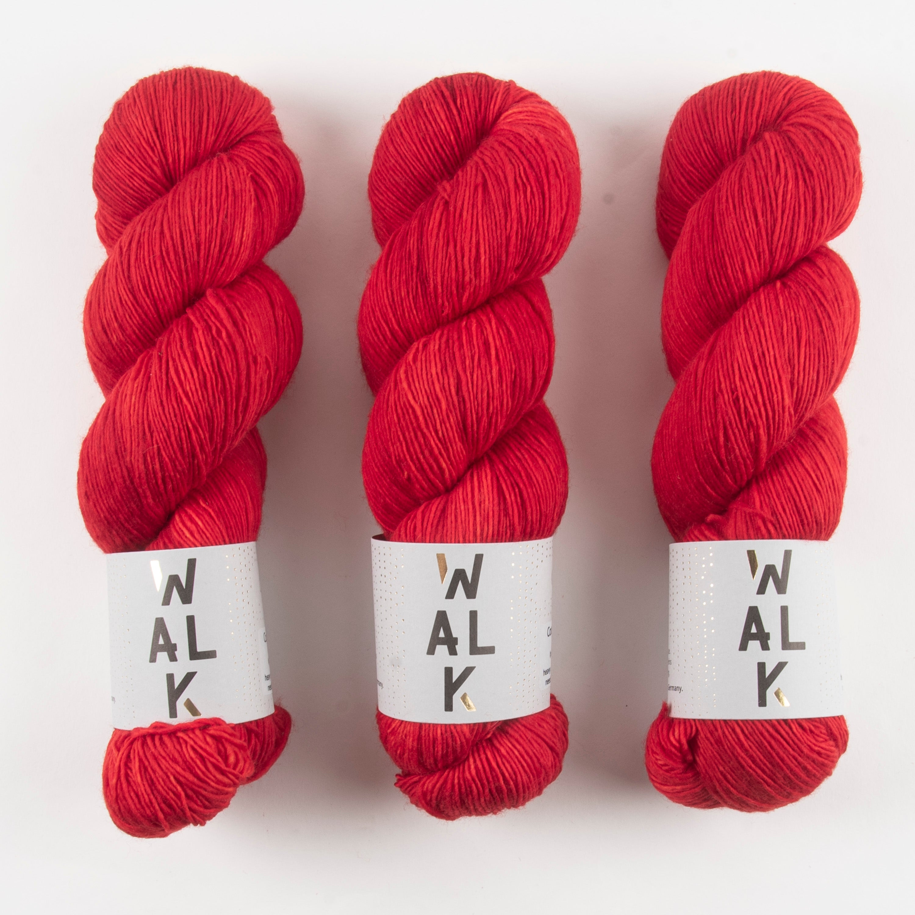WALK Collection COTTAGE MERINO - CHILI Merino wool Fingering red Yarn