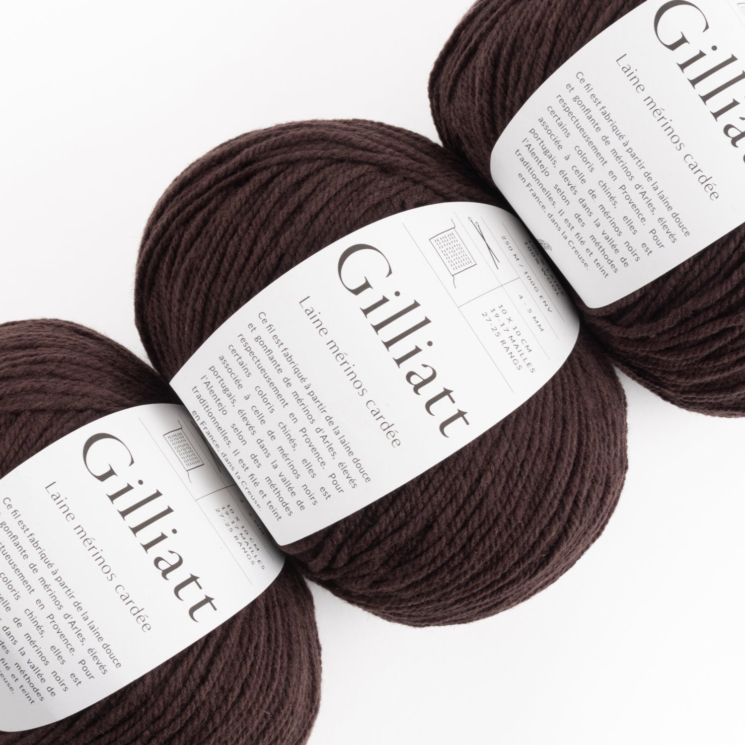 De Rerum Natura GILLIATT - CACAO Merino wool Worsted brown Yarn