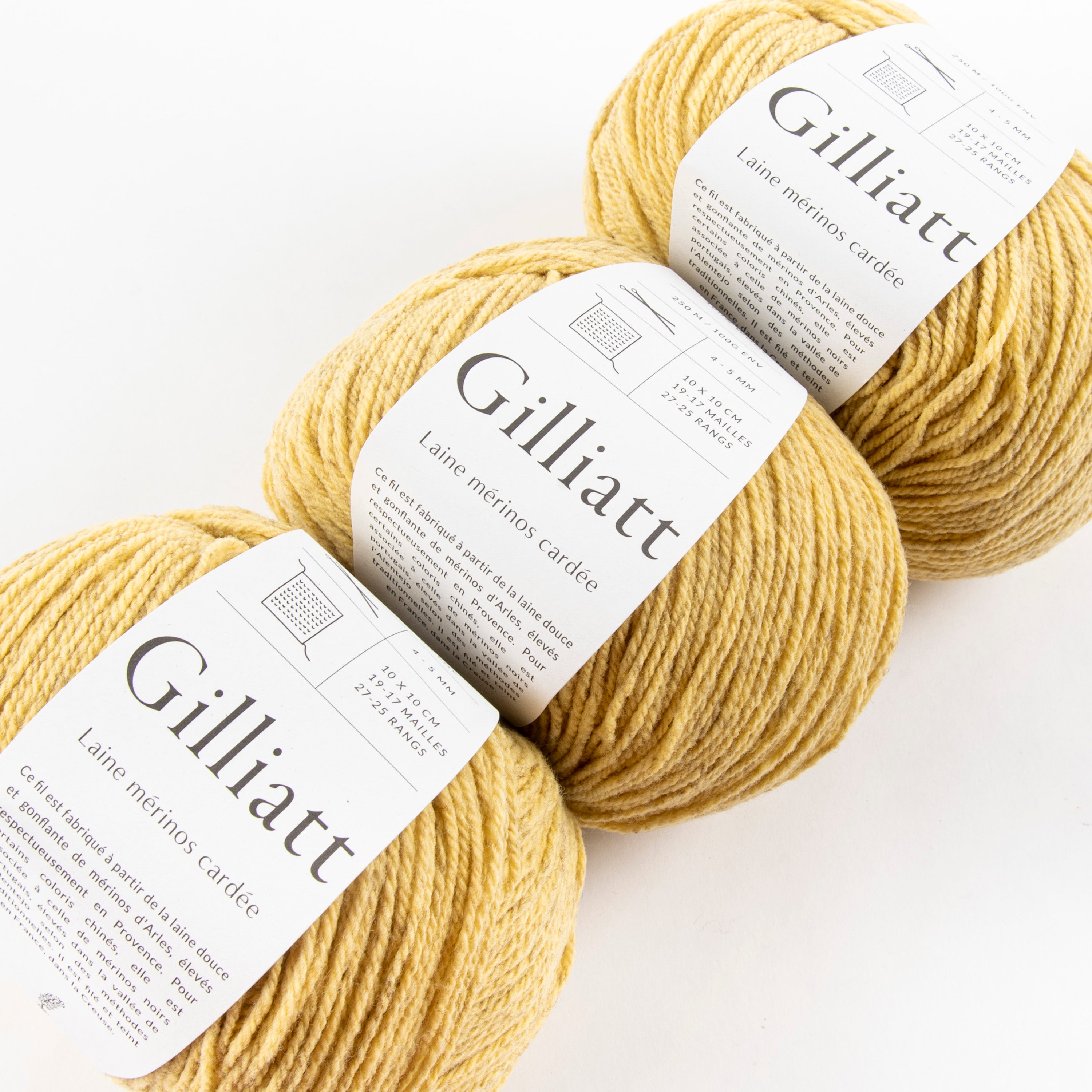 De Rerum Natura GILLIATT - CRÉME ANGLAISE Merino wool Worsted yellow Yarn