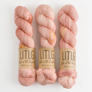 Life in The Long Grass LITLG SINGLES - GLOW Merino wool Fingering pink Yarn